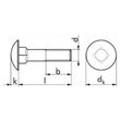 DIN 603-4.8, surub torbant, zincat - 6x30 (100 buc./punga) 1
